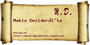 Makis Dezideráta névjegykártya